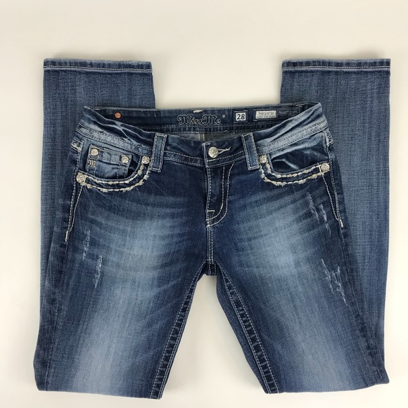 🔴SOLD Miss Me Womens Easy Straight Jeans 28 - Picture 4 of 8